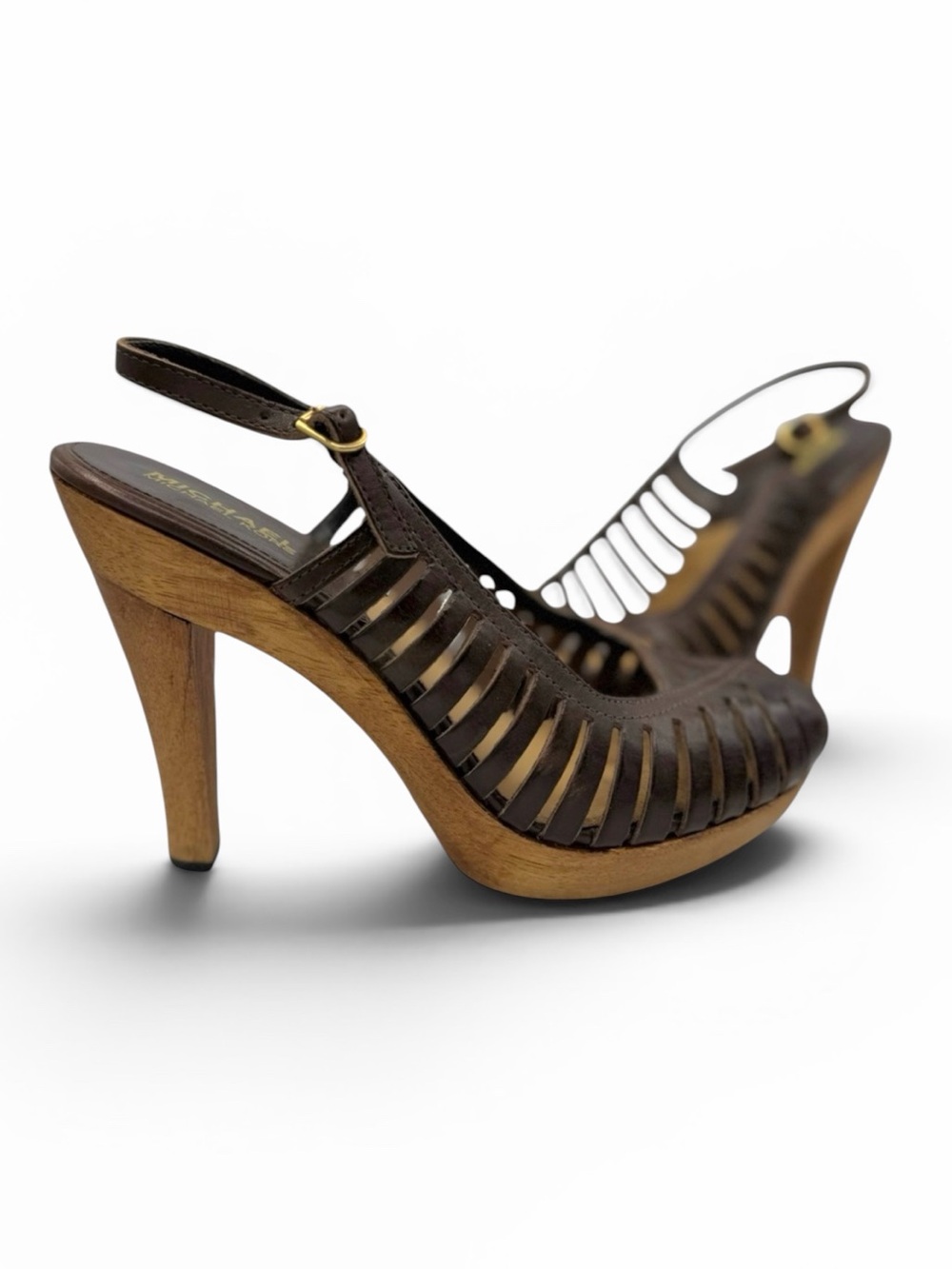 MICHAEL Michael Kors Wood Soled Cage Heeled Sandals